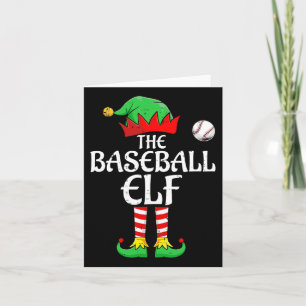 The Baseball Elf Family Matching Group Christmas S Card