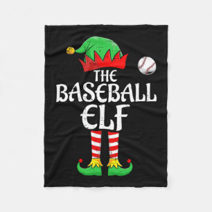 The Baseball Elf Family Matching Group Christmas S Fleece Blanket