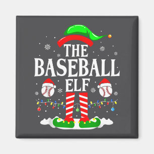 The Baseball Elf Funny Christmas Srt Lovers Xmas E Magnet