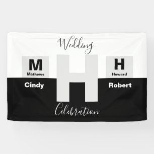 The Basic Black and White Wedding Banner
