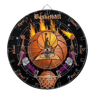 The Basketball Fiery Slam Dunk Dartboard