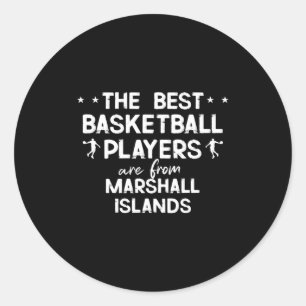 The basketball players are from marshall isla t classic round sticker
