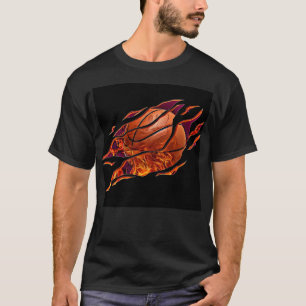 The Basketball With Flames T-Shirt