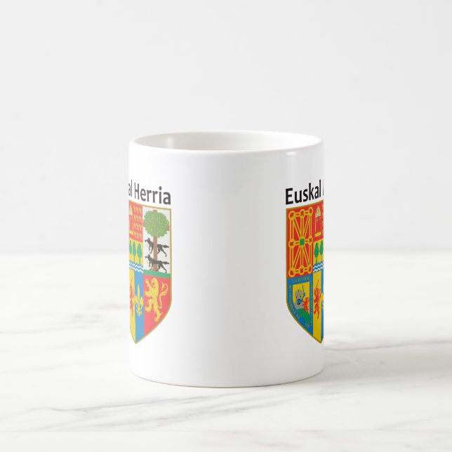 The Basque Country (Euskal Herria) coat of arms, Coffee Mug (Center)