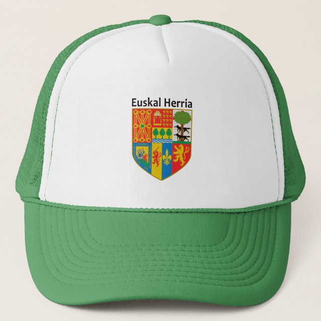 The Basque Country (Euskal Herria) coat of arms, Trucker Hat (Front)