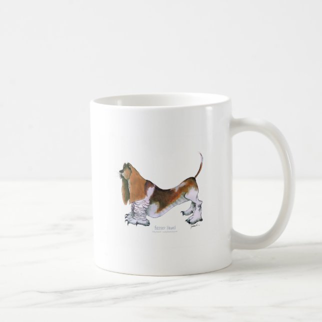 the basset hound, tony fernandes coffee mug (Right)