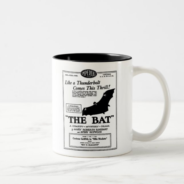 The Bat 1926 mystery comedy silent film Two-Tone Coffee Mug (Right)
