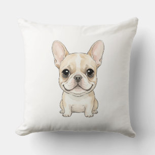 The Bat-Eared Aristocrat: Cute French Bulldog Cushion