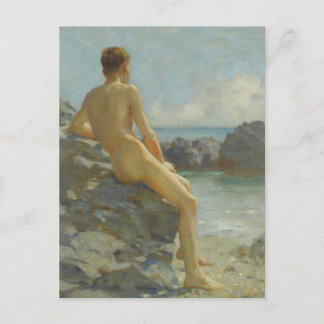 The Bather by Henry Scott Tuke Postcard