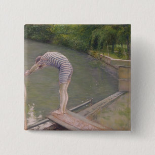 The Bather, or The Diver, 1877 15 Cm Square Badge