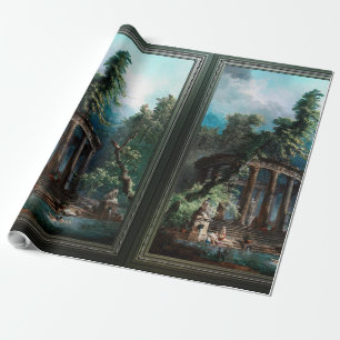 The Bathing Pool by Hubert Robert 2nd Edition Wrapping Paper