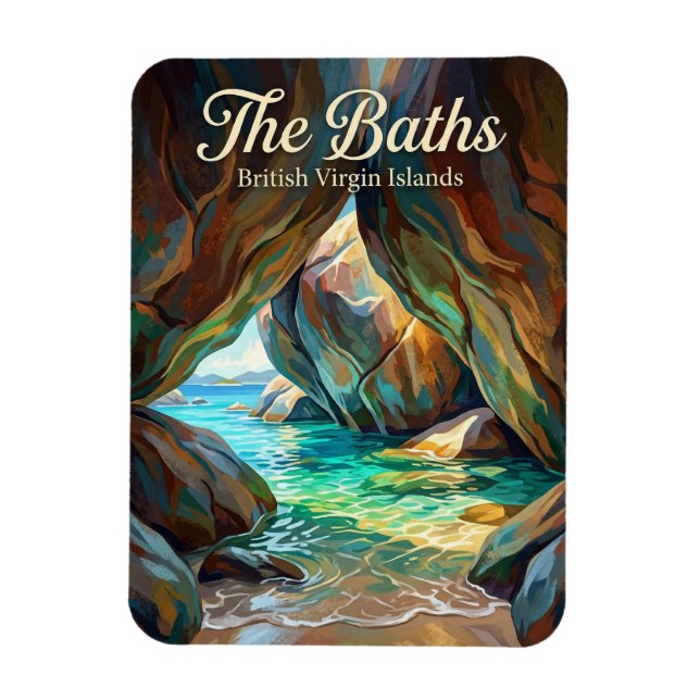 The Baths British Virgin Islands Magnet (Vertical)