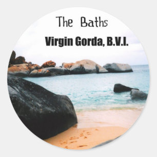 The Baths, Virgin Gorda B.V.I. Classic Round Sticker