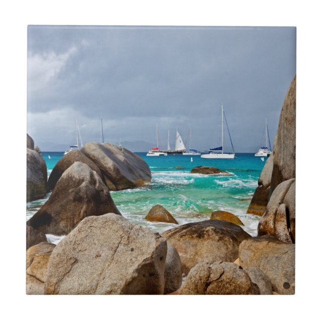The Baths, Virgin Gorda, British Virgin Islands Ceramic Tile (Front)