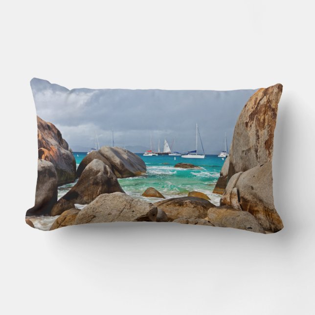 The Baths, Virgin Gorda, British Virgin Islands Lumbar Cushion (Front)