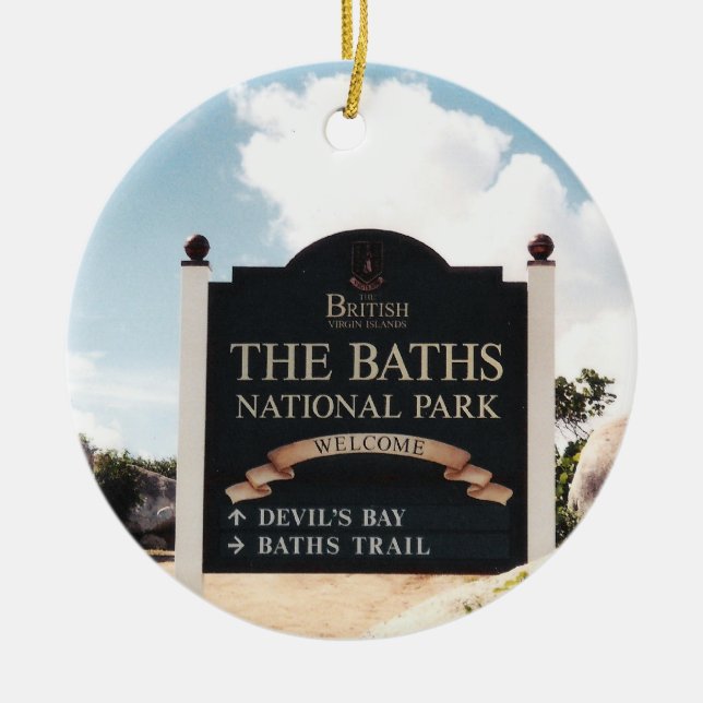 The Baths - Virgin Gorda Ceramic Ornament (Front)