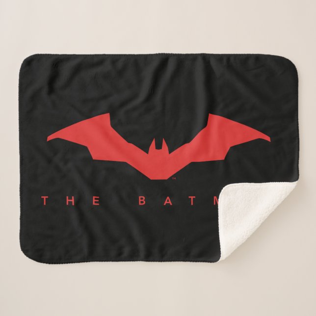 The Batman Bat Logo Sherpa Blanket (Front (Horizontal))