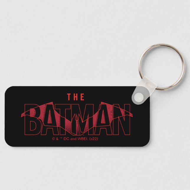 The Batman Bat Overlaid Logo Key Ring (Front)