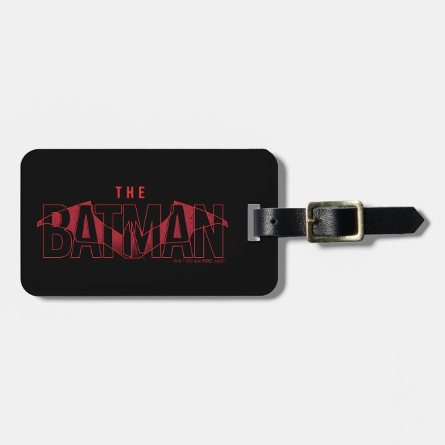 The Batman Bat Overlaid Logo Luggage Tag (Front Horizontal)