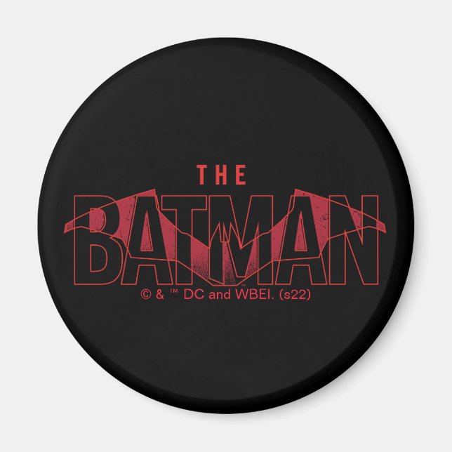 The Batman Bat Overlaid Logo Magnet (Front)