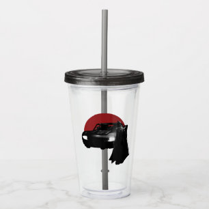 The Batman & Batmobile Graphic Acrylic Tumbler
