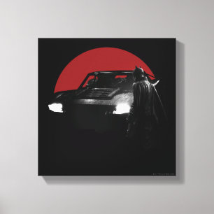 The Batman & Batmobile Graphic Canvas Print