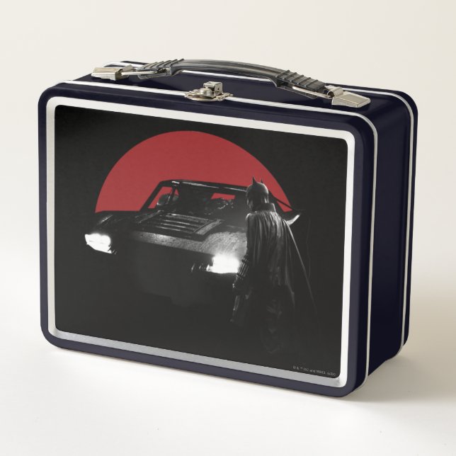 The Batman & Batmobile Graphic Metal Lunch Box (Front)
