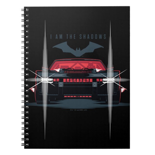 The Batman Batmobile - I Am The Shadows Notebook (Front)