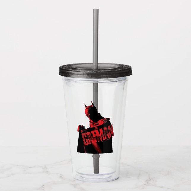 The Batman Cape & Logo Acrylic Tumbler (Front)