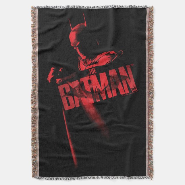 The Batman Cape & Logo Throw Blanket (Front Vertical)