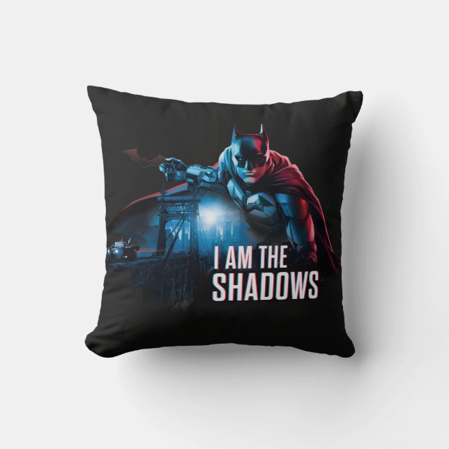 The Batman Character Graphic - I Am The Shadows Cushion (Front)