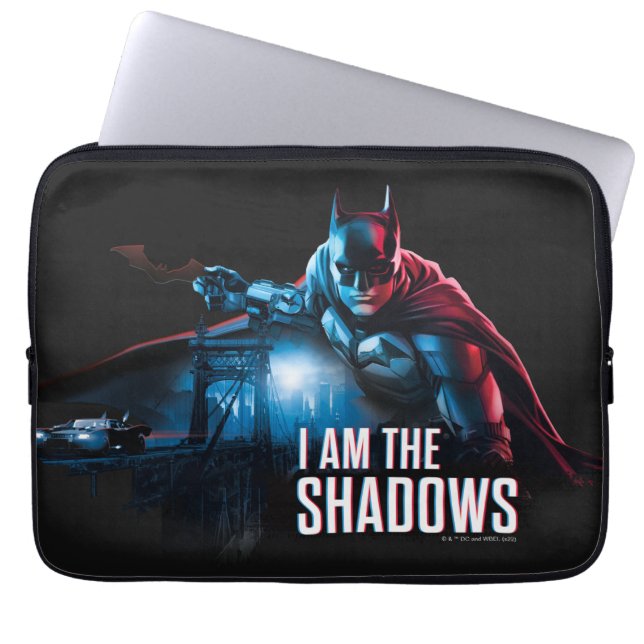The Batman Character Graphic - I Am The Shadows Laptop Sleeve (Front)