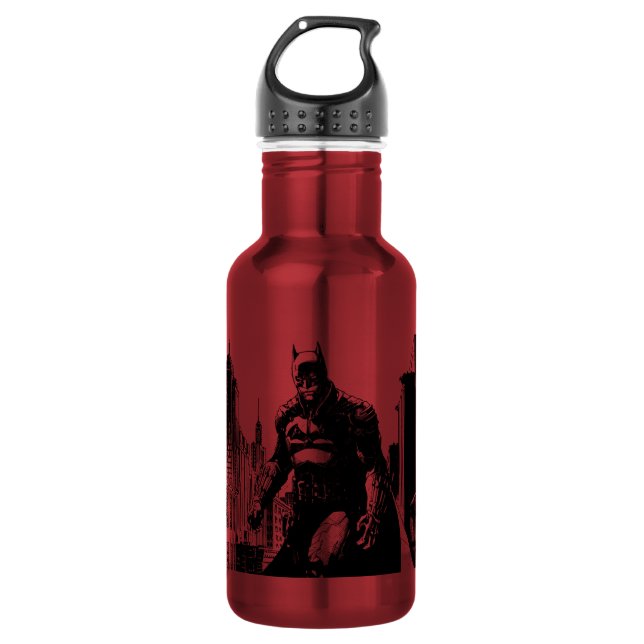 The Batman Comic Book Illustration 532 Ml Water Bottle (Front)