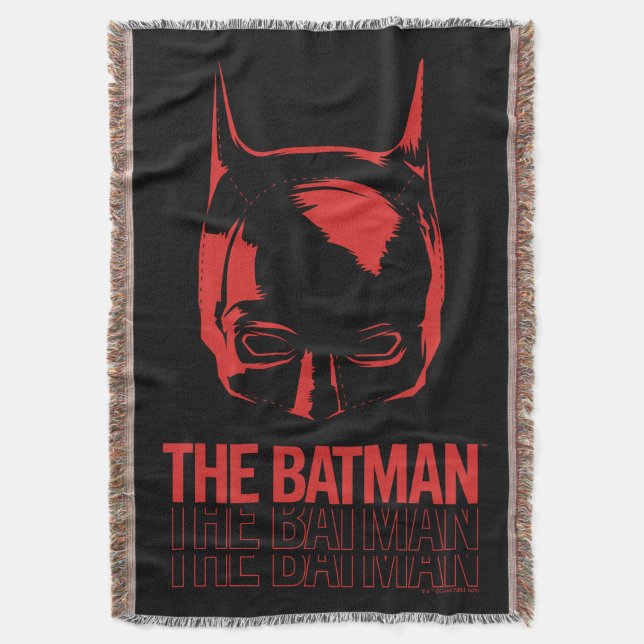The Batman Cowl Logo Throw Blanket (Front Vertical)