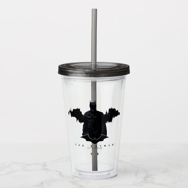 The Batman Gotham Silhouette Acrylic Tumbler (Front)