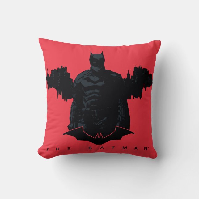 The Batman Gotham Silhouette Cushion (Front)