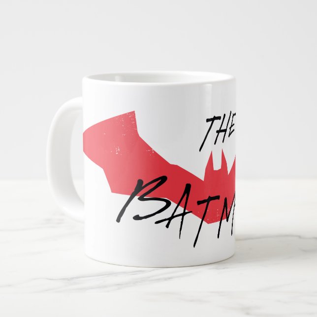 The Batman Handwritten Bat Logo Large Coffee Mug (Front Left)