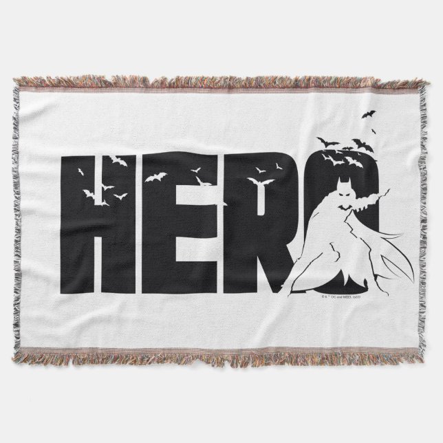 The Batman "Hero" Graphic Throw Blanket (Front)