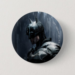 The Batman in the Rain 6 Cm Round Badge