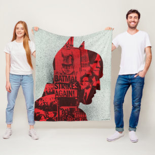 The Batman Newspaper Silhouette Fleece Blanket