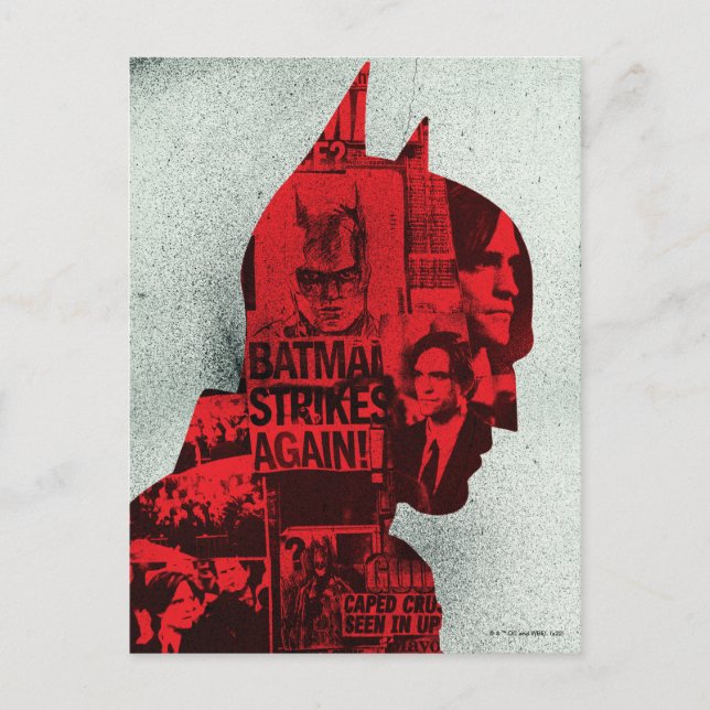 The Batman Newspaper Silhouette Postcard (Front)