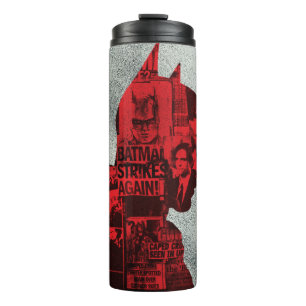 The Batman Newspaper Silhouette Thermal Tumbler