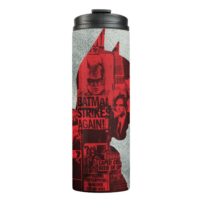 The Batman Newspaper Silhouette Thermal Tumbler (Front)