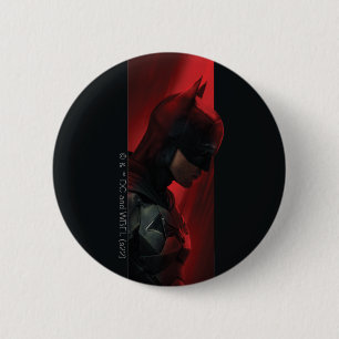 The Batman Red Bar Profile 6 Cm Round Badge