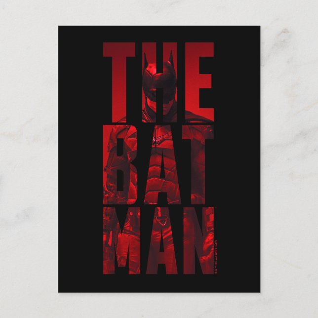 The Batman Typography Cutout Postcard (Front)