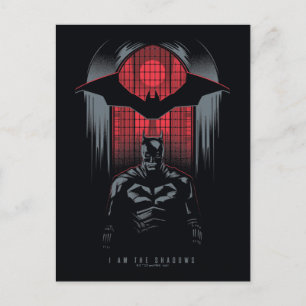 The Batman Window Pane Outline Postcard