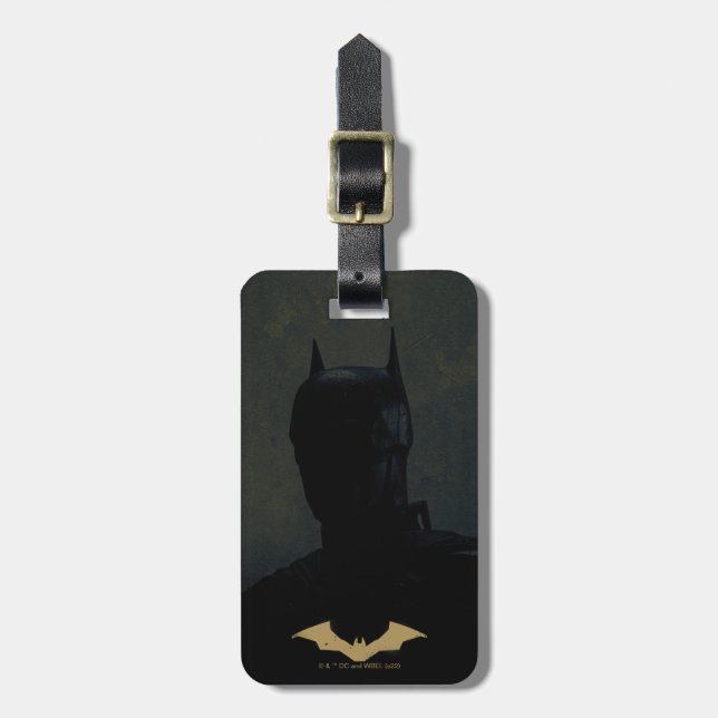 The Batman With Golden Bat Symbol Luggage Tag (Front Vertical)