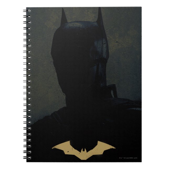 The Batman With Golden Bat Symbol Notebook (Front)