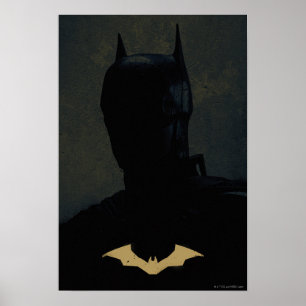 The Batman With Golden Bat Symbol Poster
