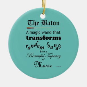 The Baton Ceramic Ornament